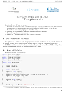 interfaces graphiques en Java TP supplémentaire