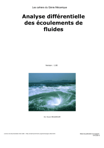 Analyse différentielle des écoulements de fluides