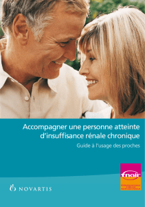 Accompagner une personne atteinte d`insuffisance rénale chronique