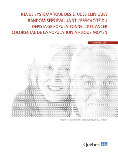 dépistage populationnel du cancer colorectal de la