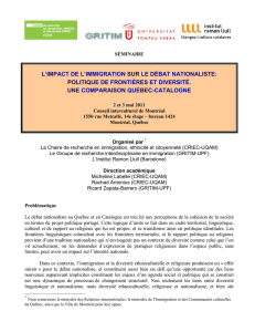 L`IMPACT DE L`IMMIGRATION SUR LE DÉBAT NATIONALISTE