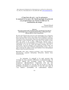 « L`ego hors de soi » : sur la naissance, le sommeil et la mort. De l