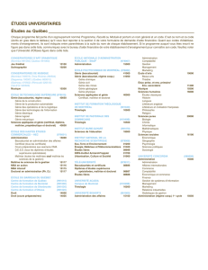 Programme d`études universitaires