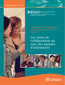 Les soins en collaboration au sein des équipes d`infirmières