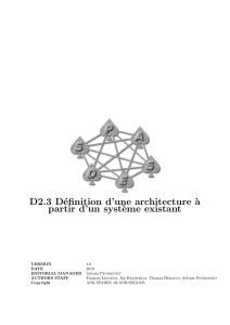 D2.3 Définition d`une architecture `a partir d`un syst`eme