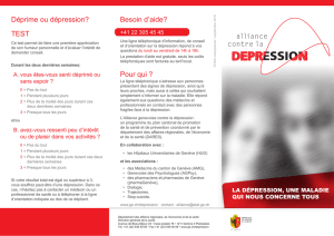 Dépliant : alliance contre la dépression