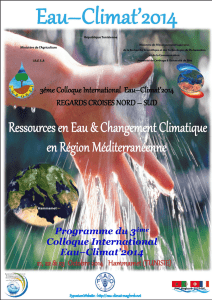 Programme du 3éme Colloque International Eau–Climat`2014