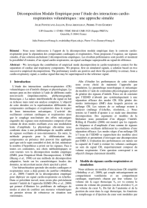 Décomposition Modale Empirique pour l`étude des interactions