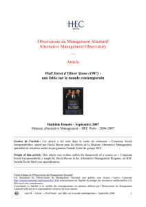 Observatoire du Management Alternatif Alternative Management
