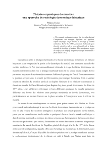 Théories et pratiques du marché : une approche de sociologie