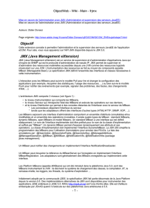 Objectif JMX (Java Management eXtension)