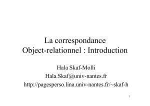 La correspondance Object-relationnel : Introduction