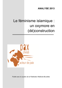 2013 Analyse Le féminisme islamique - un oxymore en dé