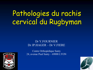 Pathologie du rachis cervical du rugbyman - rhumatologie