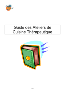 Guide des Ateliers de Cuisine Thérapeutique