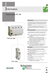 Parafoudres PF, PE - Schneider Electric