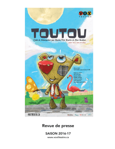TOUTOU -Revue de presse - décembre 2016