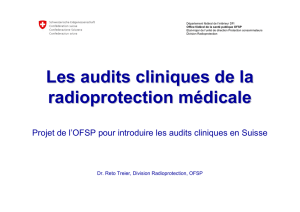Les audits cliniques de la radioprotection médicale