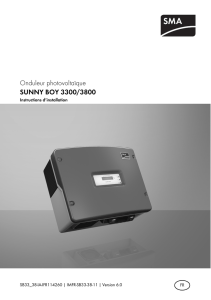 SUNNY BOY 3300/3800 - Instructions d`installation