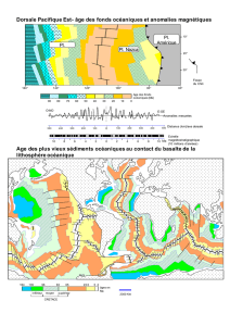 Dorsale Pacifique Est- âge des fonds océaniques et anomalies