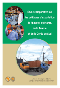 Étude comparative sur les politiques d`exportation de l`Égypte, du