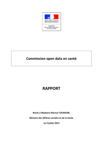 Rapport Commission Open Data - Ministère des Affaires sociales et