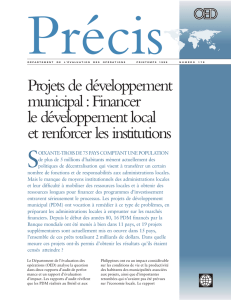 Projets de développement municipal