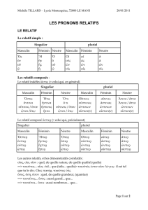 LES PRONOMS RELATIFS