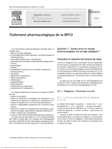 Traitement pharmacologique de la BPCO