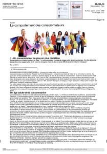 Le comportement des consommateurs