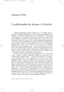 La philosophie de Jacques le Fataliste