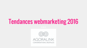 Tendances webmarketing 2016 - CCI