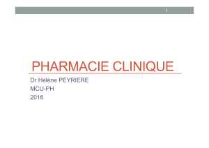 Pharmacie clinique