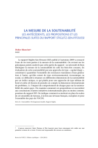 la mesure de la soutenabilité