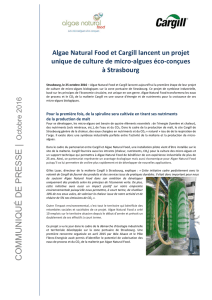 CP Cargill et Algae Natural Food
