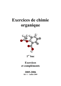 Exercices de chimie organique