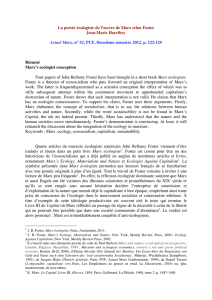 La port&eacute;e &eacute;cologiste de l`&oelig;uvre de Marx - Jean