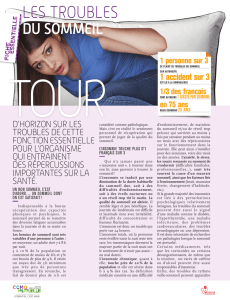 Les troubles du sommeil