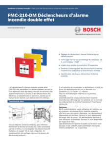 FMC‑210‑DM Déclencheurs d`alarme incendie double effet