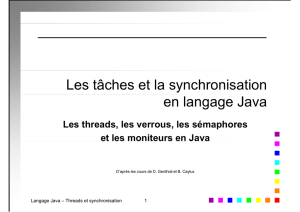 Les tâches et la synchronisation en langage Java