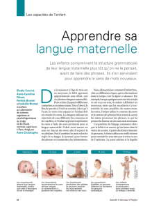 Apprendre sa langue maternelle