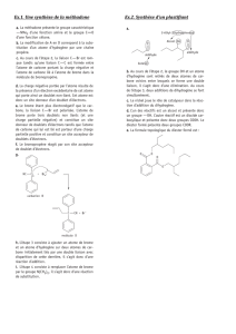 Ex.1. Une synthèse de la méthadone Ex.2. Synthèse d`un plastifiant