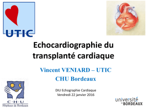 Echocardiographie du transplanté cardiaque