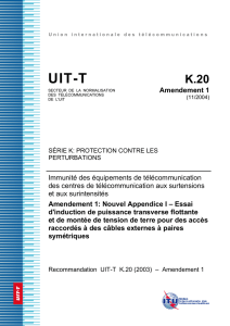 UIT-T Rec. K.20 Amendement 1 (11/2004)