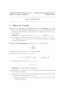 1 Suites de Cauchy