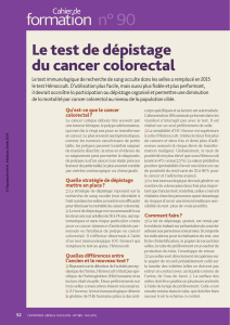 Le test de dépistage du cancer colorectal - chu