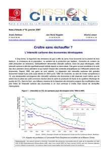 Le lien entre missions de GES et croissance conomique
