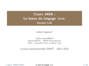 Le bases du langage Java.