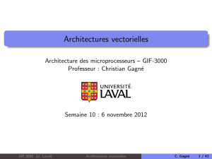 Architectures vectorielles