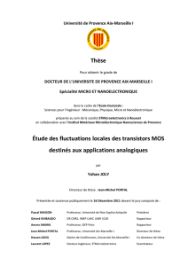Etude des fluctuations locales des transistors MOS